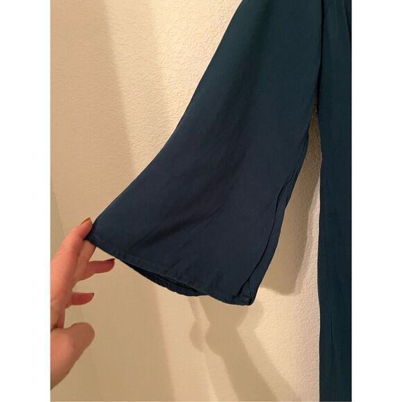 NWT Michael Lauren Gillis Bell Sleeve Dress in Tidepool - Picture 5 of 7